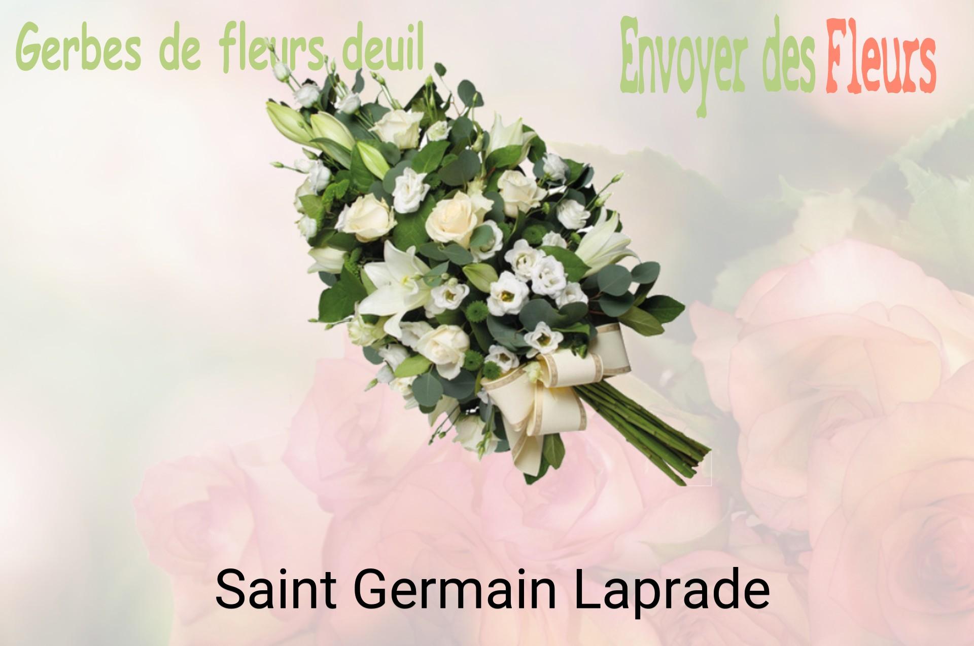 Gerbe de fleurs de deuil livrée à Saint-Germain-Laprade